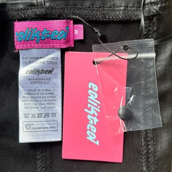 Edikted Black Faux Leather Corset Bustier Top (M, NWT) - Picture 5 of 6